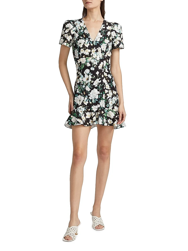 Zeina Ruffled Floral Minidress