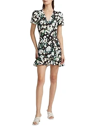 Zeina Ruffled Floral Minidress