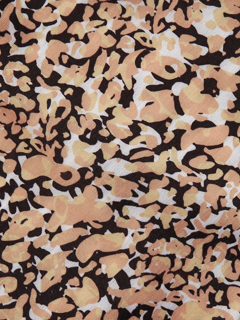 Beatrice Leopard Taffeta Strapless Top