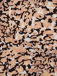 Beatrice Leopard Taffeta Strapless Top