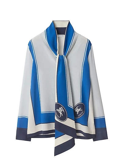 Rosie Slim-Fit Colorblocked Silk Blouse