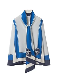 Rosie Slim-Fit Colorblocked Silk Blouse