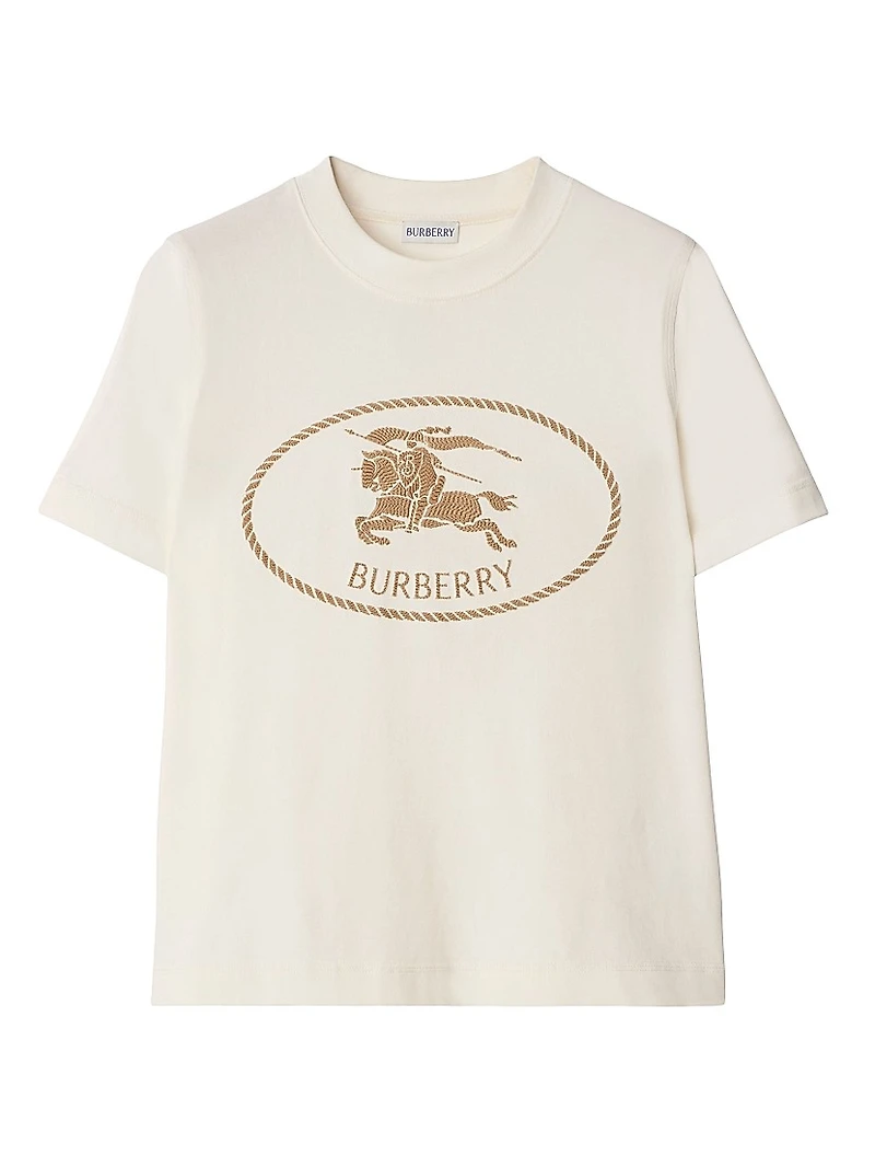 Knight Stamp Cotton T-Shirt