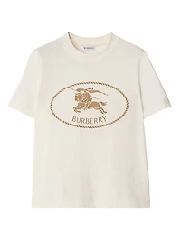 Knight Stamp Cotton T-Shirt