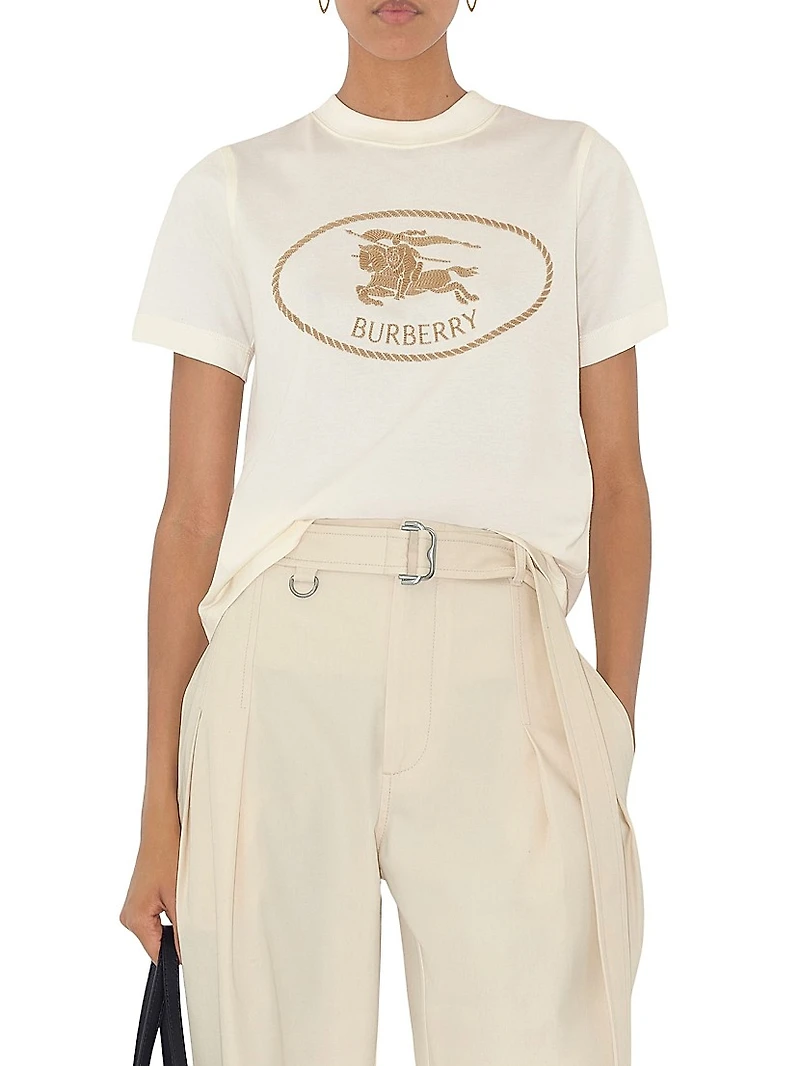 Knight Stamp Cotton T-Shirt