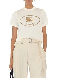 Knight Stamp Cotton T-Shirt