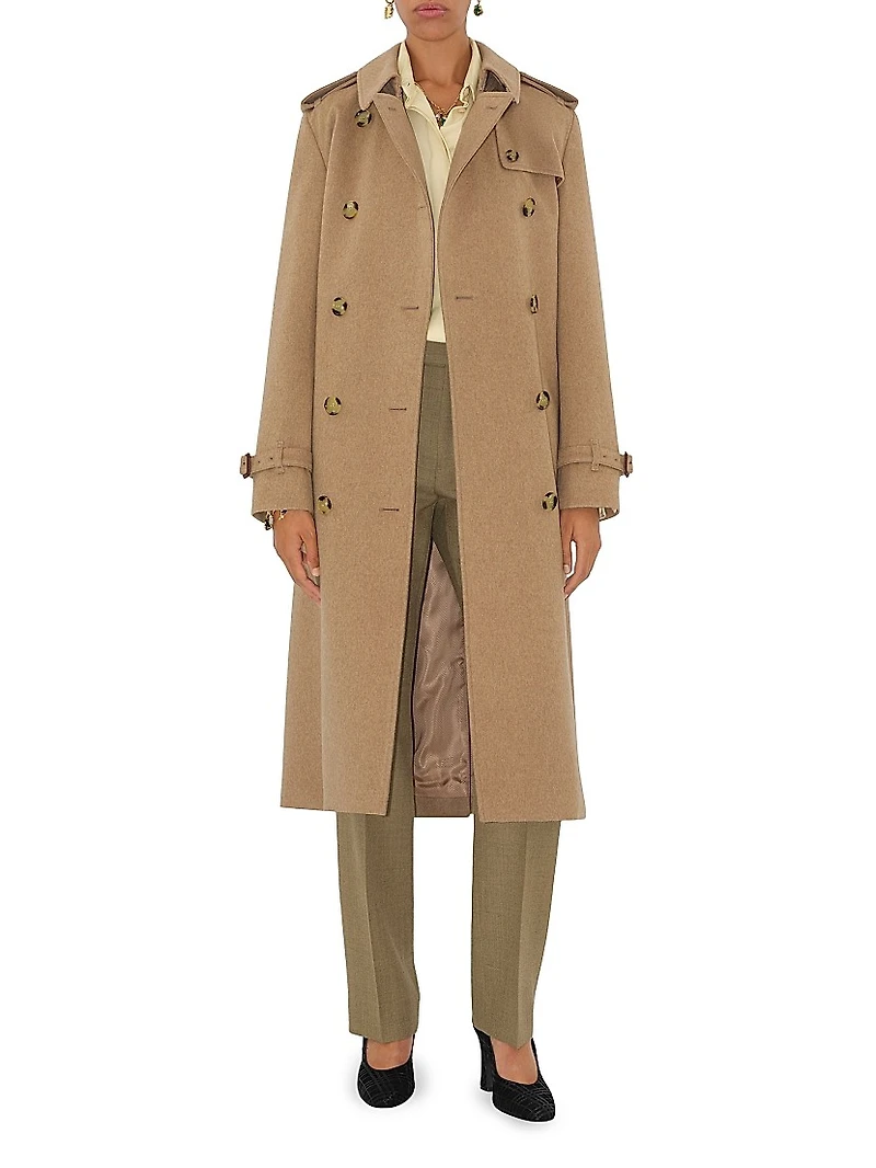 Kensington Cashmere Long Trench Coat