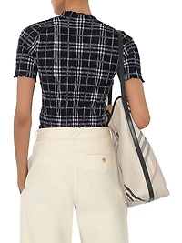 Check Wool-Blend Top