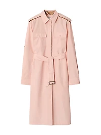 Cotton Twill Midi-Shirtdress