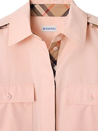 Cotton Twill Midi-Shirtdress