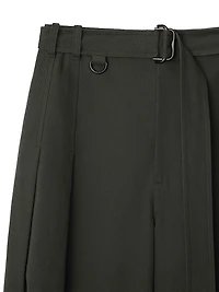 Gabardine Belted Trousers