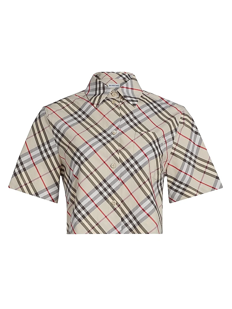 Check Cropped Shirt