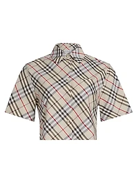 Check Cropped Shirt