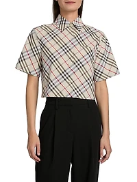 Check Cropped Shirt