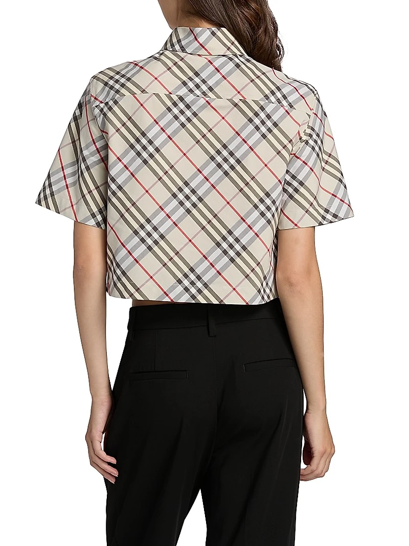 Check Cropped Shirt