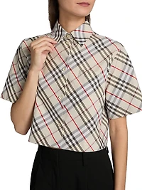 Check Cropped Shirt