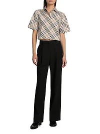 Check Cropped Shirt