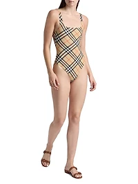 Check One-Piece Swimsuit