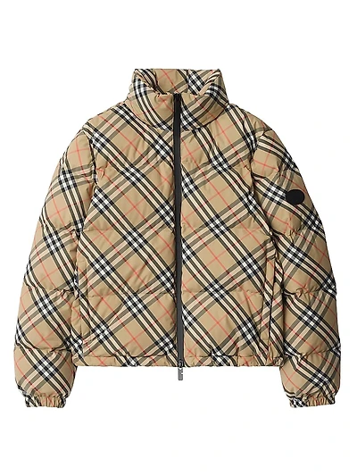 Check Down Puffer Jacket