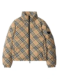 Check Down Puffer Jacket