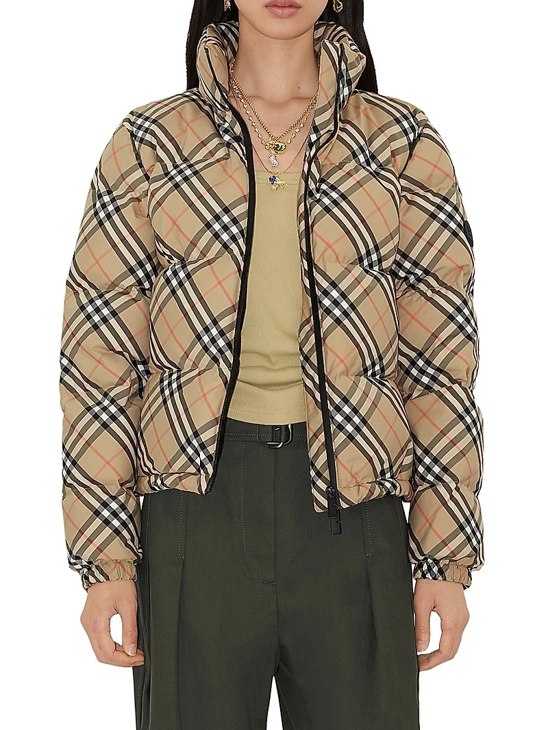 Check Down Puffer Jacket