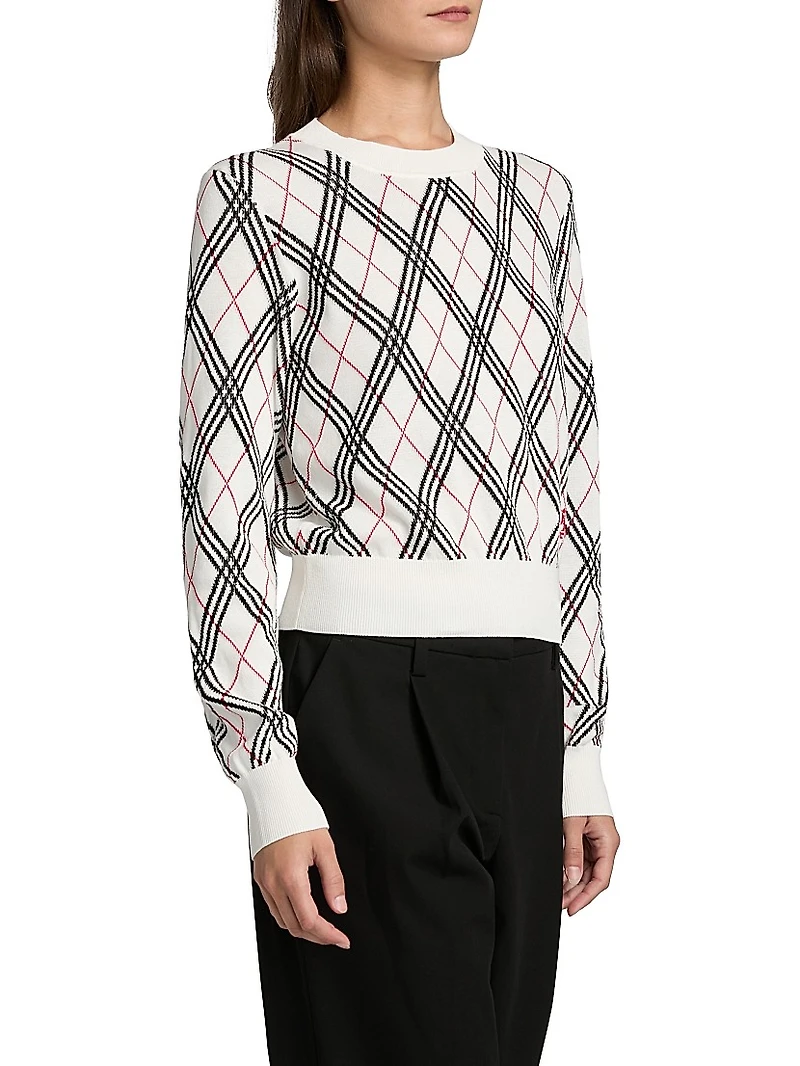 Argyle Cotton Sweater