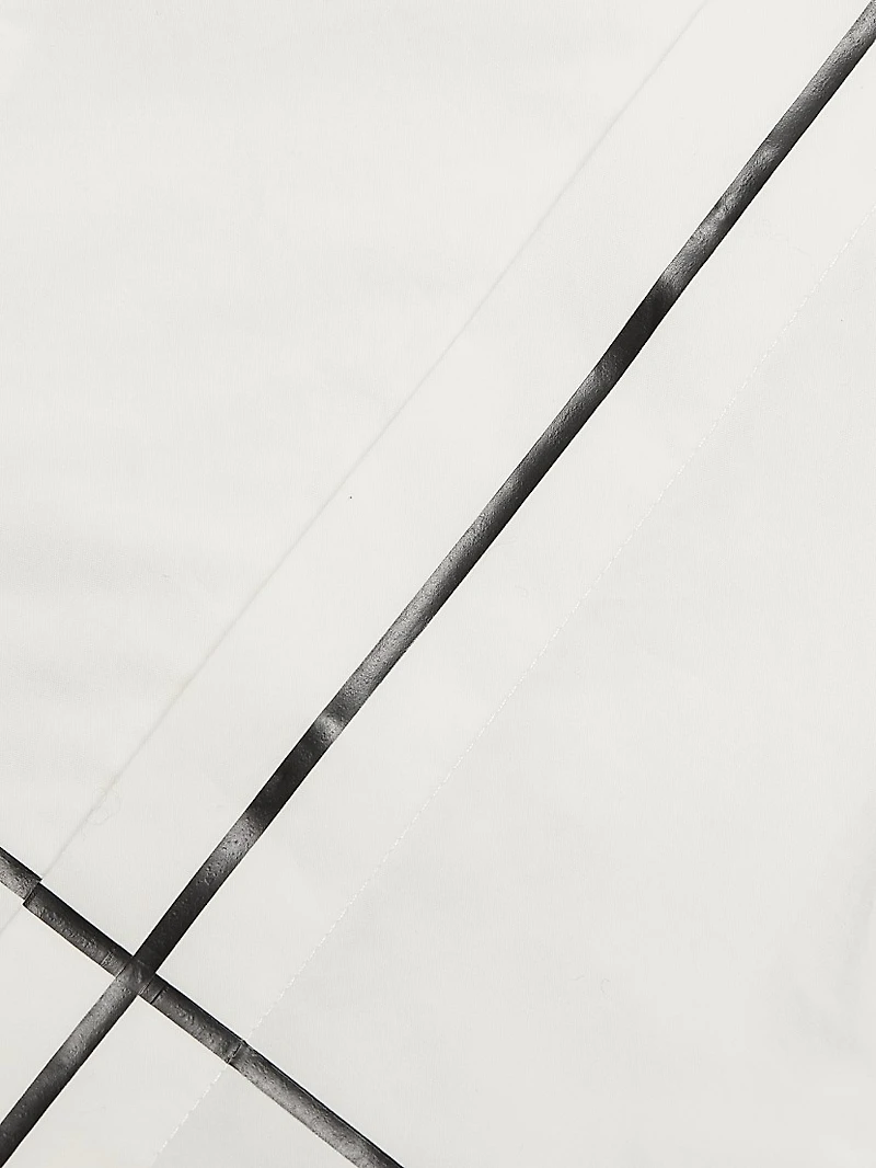 Contrast Piped Cotton Poplin Shirt