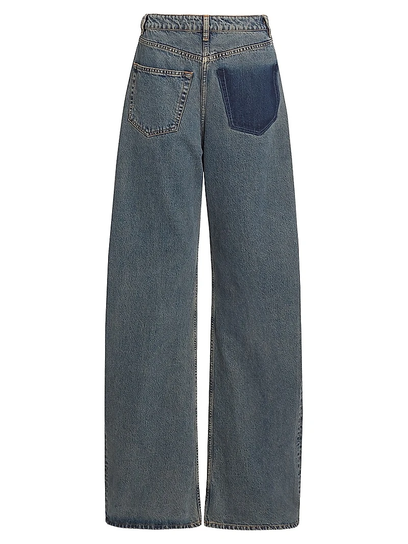 Cotton Wide-Leg Jeans