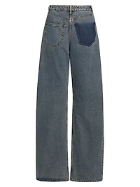 Cotton Wide-Leg Jeans