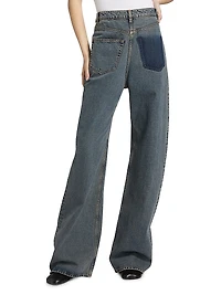 Cotton Wide-Leg Jeans