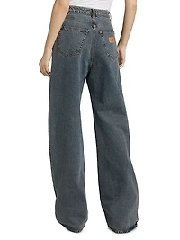 Cotton Wide-Leg Jeans