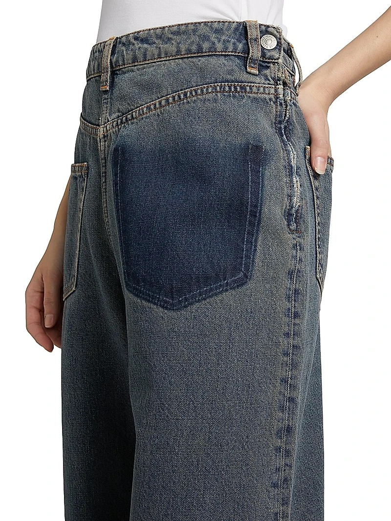 Cotton Wide-Leg Jeans