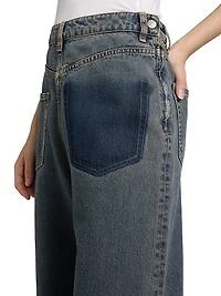Cotton Wide-Leg Jeans