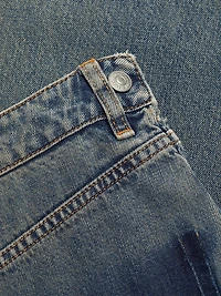 Cotton Wide-Leg Jeans