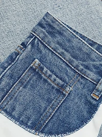 Reversed Five-Pocket Straight-Leg Jeans