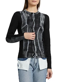 Fitted Virgin Wool-Blend Cardigan