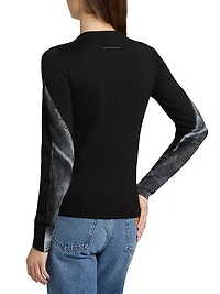 Fitted Virgin Wool-Blend Cardigan