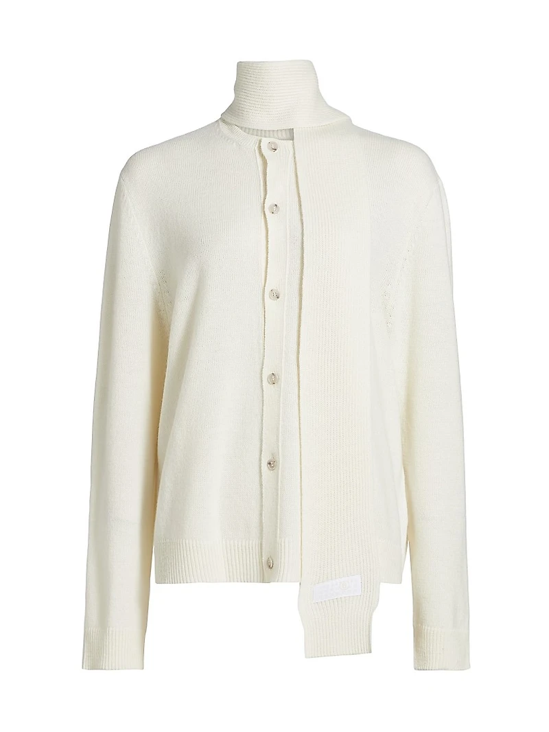 Tieneck Virgin Wool-Blend Cardigan