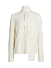 Tieneck Virgin Wool-Blend Cardigan