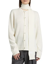 Tieneck Virgin Wool-Blend Cardigan