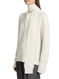 Tieneck Virgin Wool-Blend Cardigan