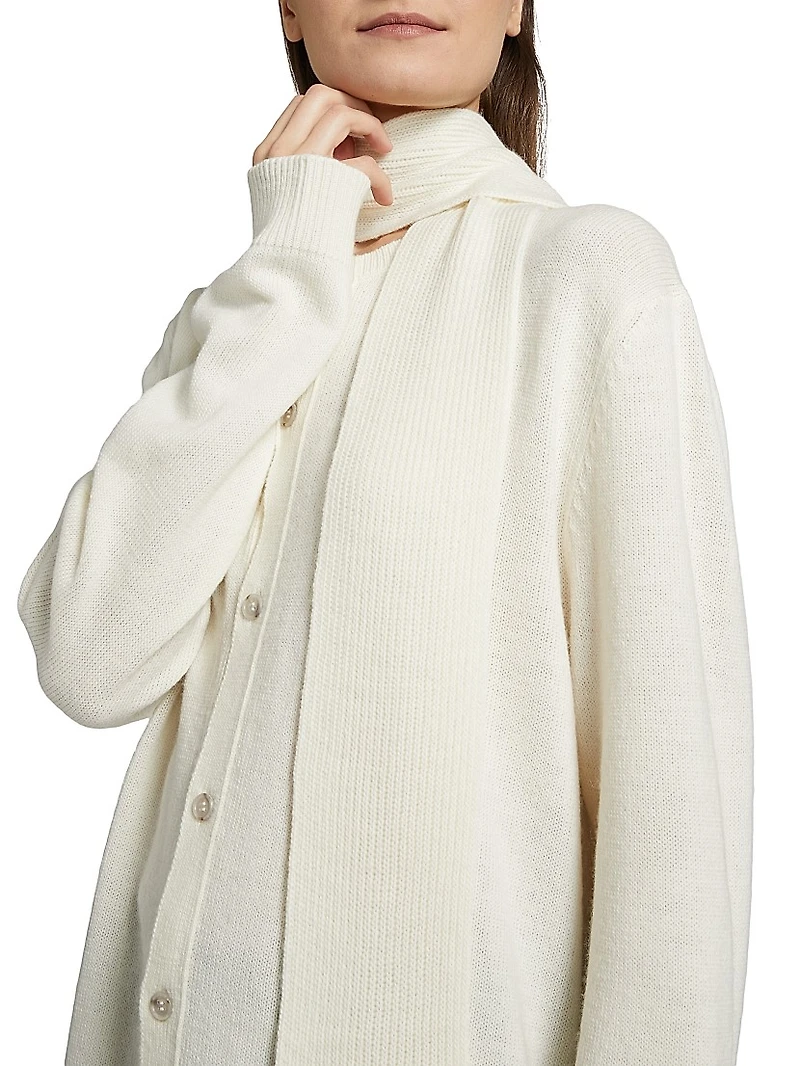 Tieneck Virgin Wool-Blend Cardigan