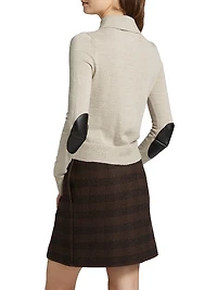 Fitted Virgin Wool-Blend Cardigan