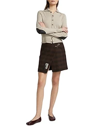 Fitted Virgin Wool-Blend Cardigan