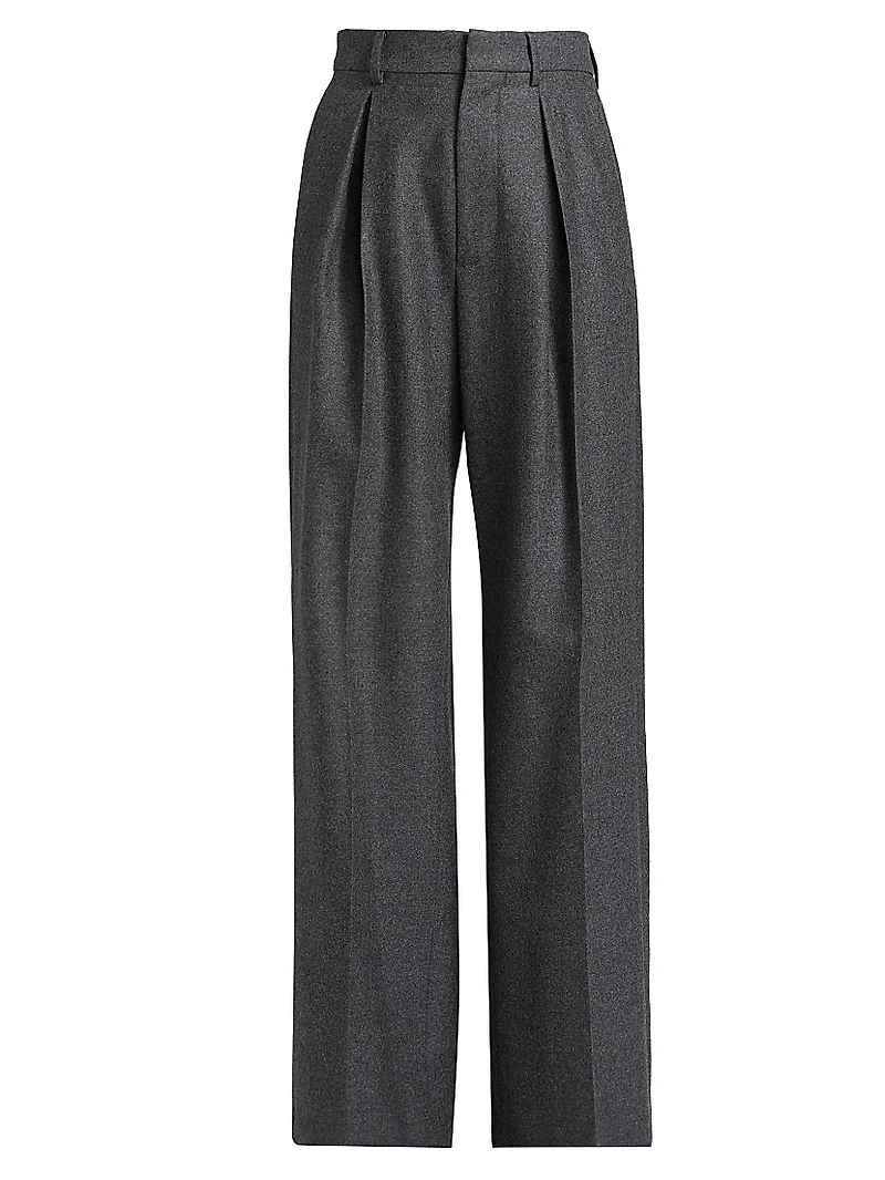 Pleated Virgin Wool Pants