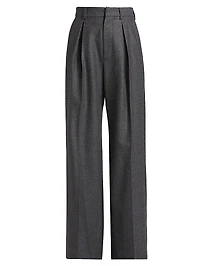 Pleated Virgin Wool Pants