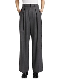 Pleated Virgin Wool Pants