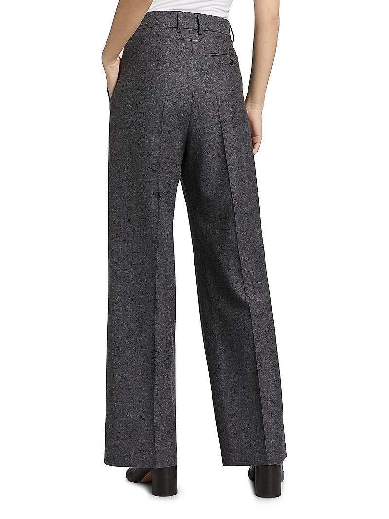 Pleated Virgin Wool Pants