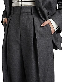 Pleated Virgin Wool Pants