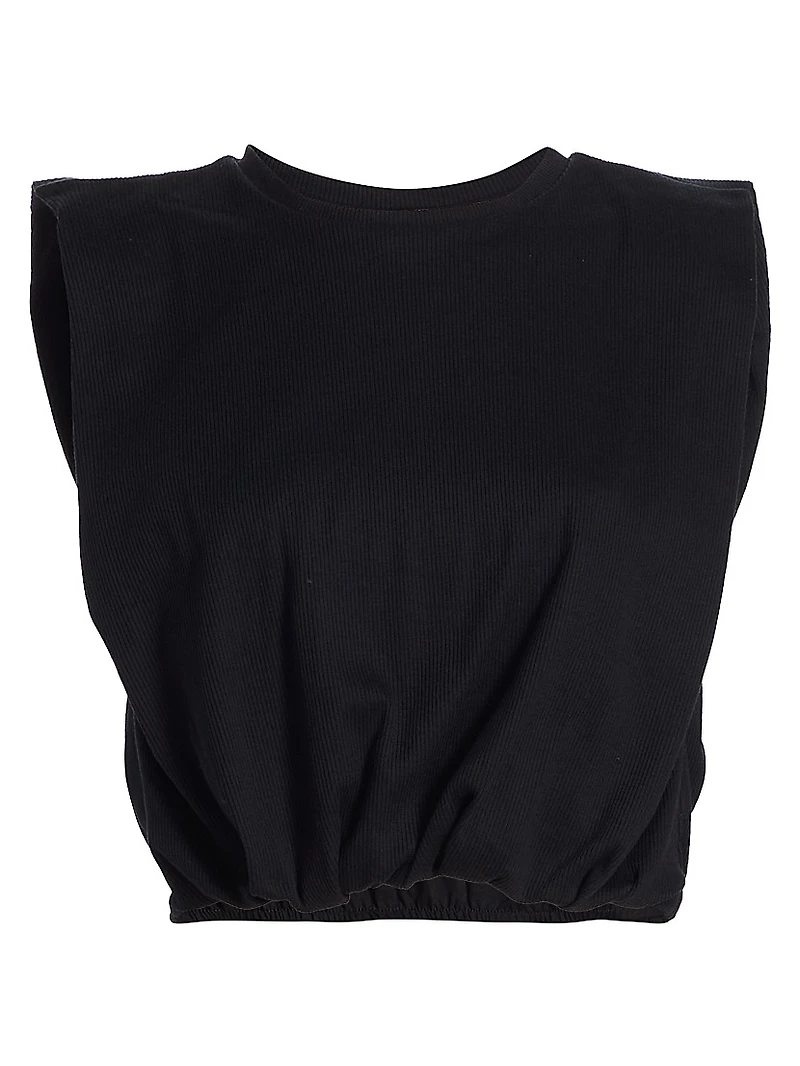 Muraya Gathered Sleeveless T-Shirt